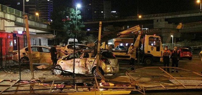 Kadıköy’de korkunç kaza! Virajı alamadı otoparka daldı