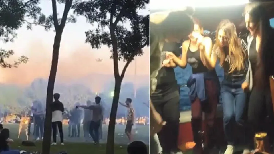 İzmit'te gençlerin yaptığı kutlamalarda sosyal mesafe unutuldu