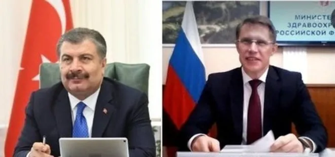 Sağlık Bakanı Fahrettin Koca Rus mevkidaşı Mikhail Murashko ile görüştü
