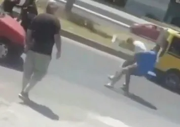 Aydın'da bir güreşçi tartıştığı sürücüyü bel künde ile hastanelik etti! Hayati tehlikesi var