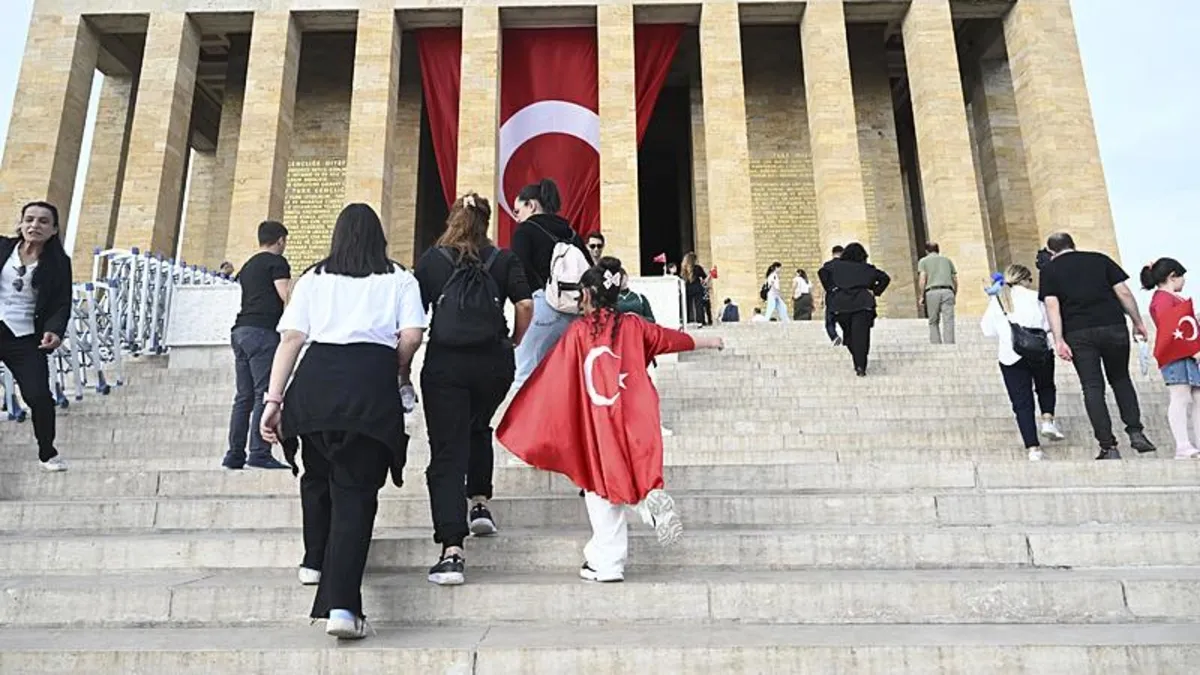 Anıtkabir'e 23 Nisan'da 100 bini aşkın ziyaretçi!