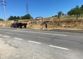 Alev alev yanan römork paniğe sebep oldu