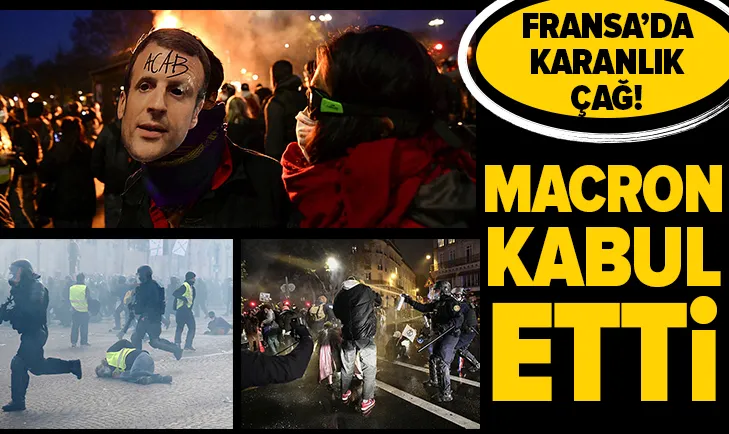 Fransa’da karanlık çağ! Macron kabul etti