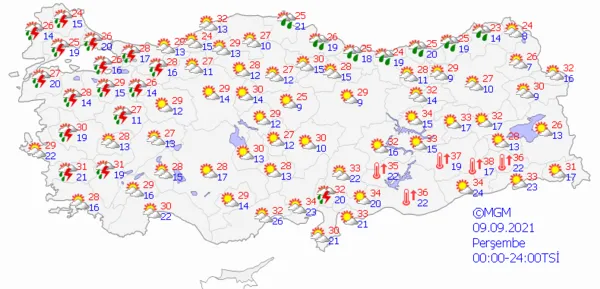 1630772938078.png Meteoroloji'den çok sayıda ile son dakika sağanak yağış ve fırtına uyarısı! İstanbul Ankara İzmir'de bu hafta hava durumu nasıl olacak? - 9