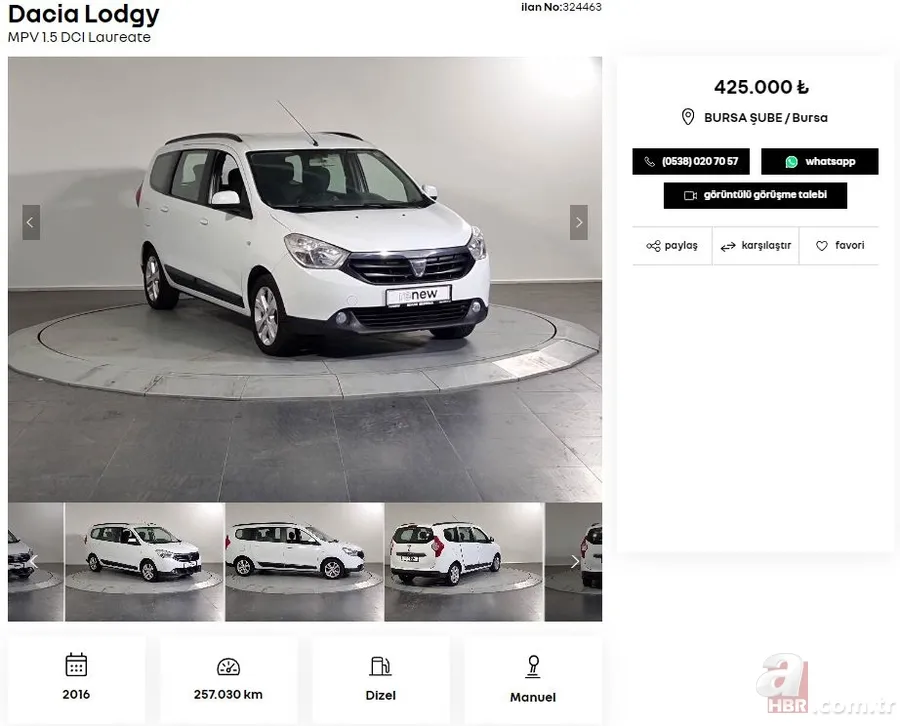 Listede en pahalı ikinci el araç 500 bin TL! Renault 12 ay garanti ile satışa sunuyor! İşte Renault, Peugeot, Fiat, Volkswagen, Hyundai, Opel…. 21