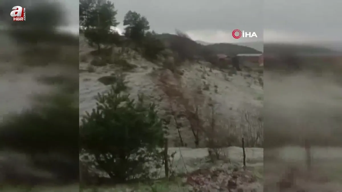 Kastamonu'da ceviz büyüklüğünde dolu yağdı!
