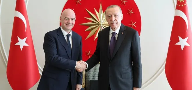 Başkan Erdoğan FIFA Başkanı Gianni Infantino’yu kabul etti