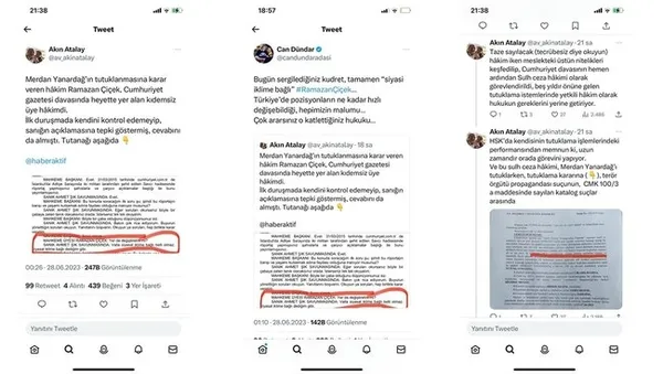 Terör seviciler işbaşında! Merdan Yanardağ davası üzerinden hakim Ramazan Çiçek’i hedef aldılar