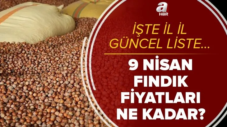 Fındık fiyatları bugün ne kadar? 9 Nisan Cuma Giresun, Ordu, Trabzon, Samsun fındık alış-satış fiyatları güncel liste