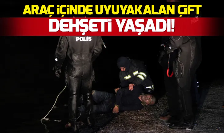 Konyada araç içinde uyuyakalan çift dehşeti yaşadı