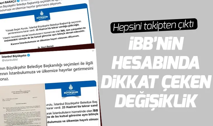 İBB’nin Twitter hesabında dikkat çeken değişiklik!