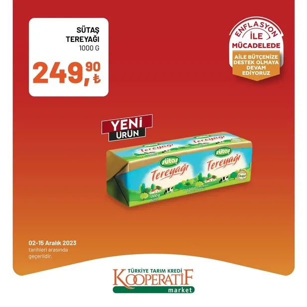 Tarım Kredi Market 11 Aralık indirim kataloğu çıktı! Dev rulo havlu, yumuşatıcı, çay, bütün piliç, tereyağı, tost peyniri, süt, beyaz peynir, pirinç ucuza satışta…