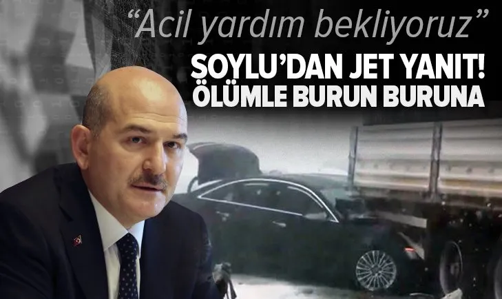 Son dakika | Acil yardım bekliyoruz diyen vekile İçişleri Bakanı Soylu'dan jet yanıt