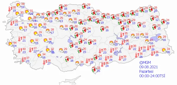 1628433601157.png Meteoroloji'den çok sayıda ile son dakika sağanak yağış uyarısı! Yangın bölgelerinde yağmur sürecek mi? İstanbul Ankara İzmir'de bu hafta hava durumu nasıl olacak? - 5