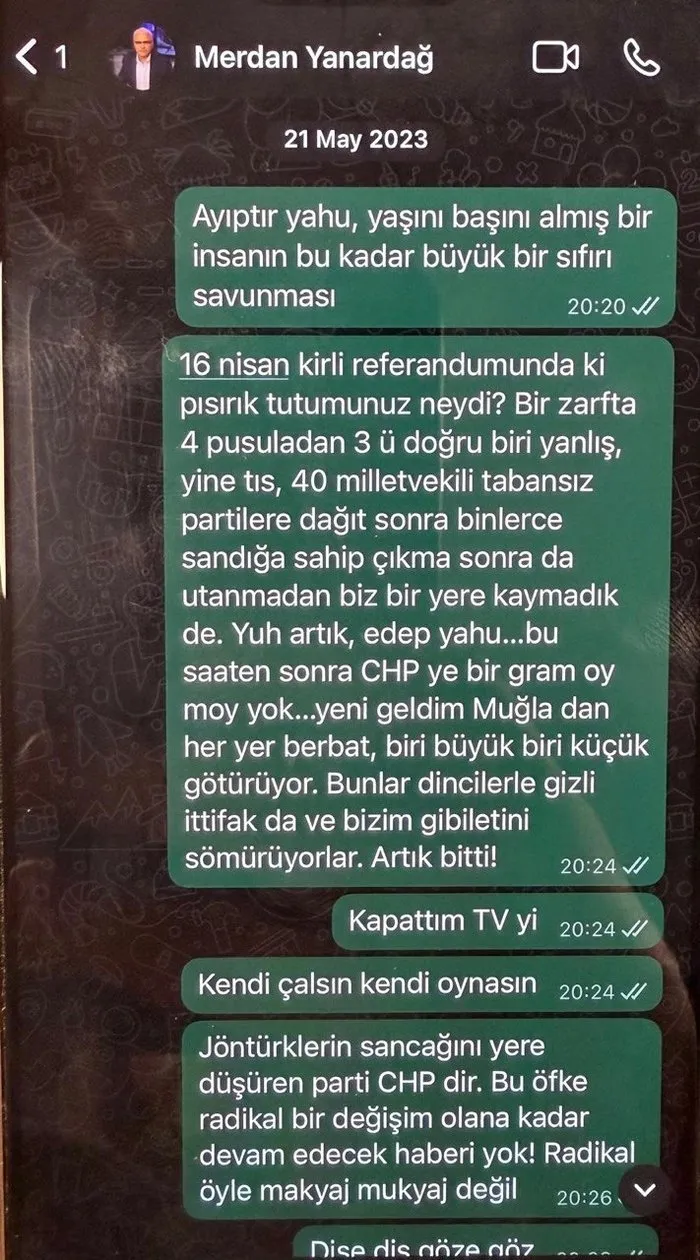 Hüseyin Gün, TELE1 Genel Yayın Yönetmeni Merdan Yanardağ’ı yönlendirmiş!