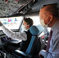 Başkan Erdoğan kokpitte! İşte o anlar...