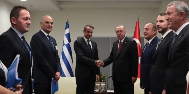 Başkan Erdoğan, Yunan Başbakan Miçotakis ile görüştü - 3