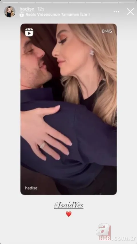 Şarkıcı Hadise, iş insanı sevgilisi Mehmet Dinçerler ile evleniyor! Yüzüğü taktı: Evet dedim 5