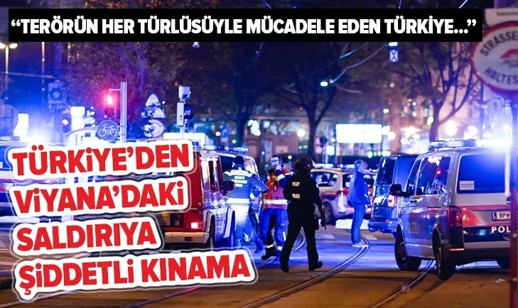 Türkiye'den Viyana'daki terör saldırısına şiddetli kınama