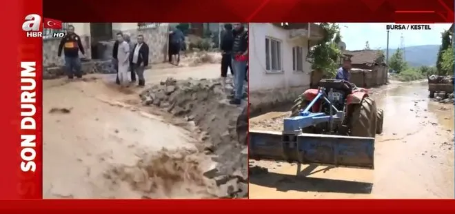 Son dakika: A Haber Bursa’da sel sularının vurduğu bölgede