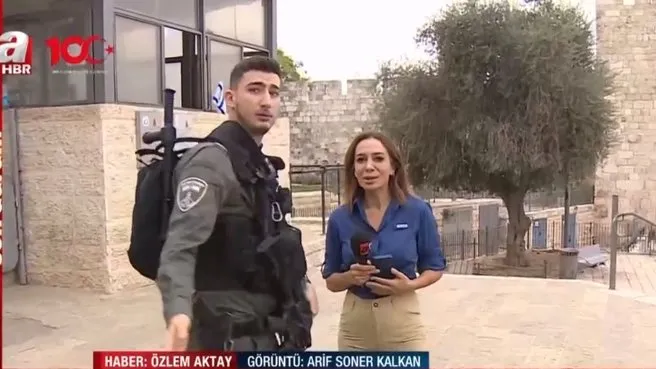 İsrail'den canlı yayında müdahale! İsrail askeri Kudüs'te canlı yayın yapılmasına engel oldu