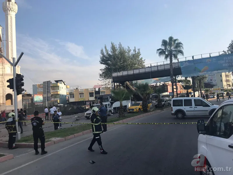 Adana'da polis aracına bombalı saldırı! 10