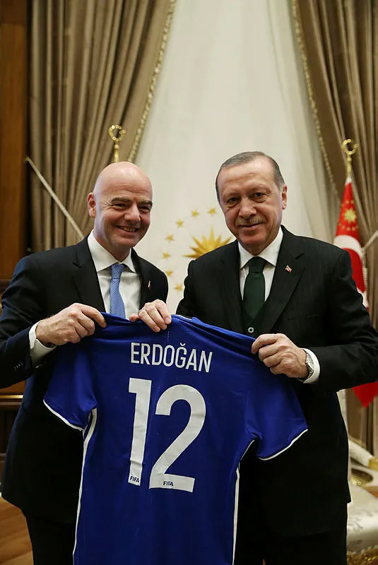 Cumhurbaşkanı Erdoğan, FIFA Başkanı Infantino'yu kabul etti - 4