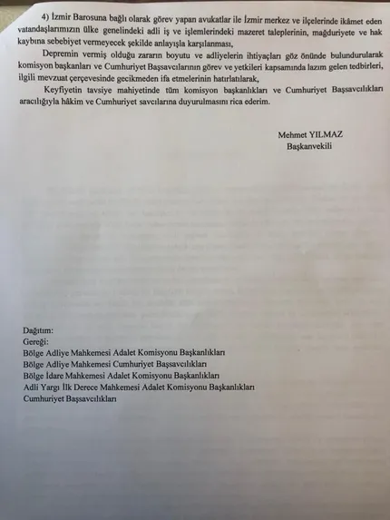 Son dakika: Hakimler ve Savcılar Kurulu’ndan teşkilatlara İzmir yazısı