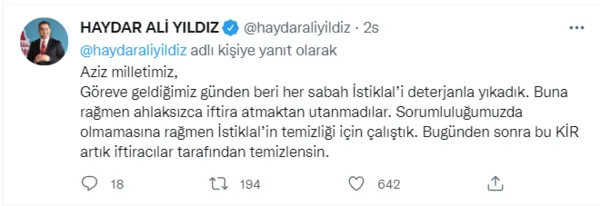Beyoğlu Belediye Başkanı Haydar Ali Yıldız CHP’li ismin iftirasını video ile çökertti! İstanbullu nasıl kandırılıyor görelim