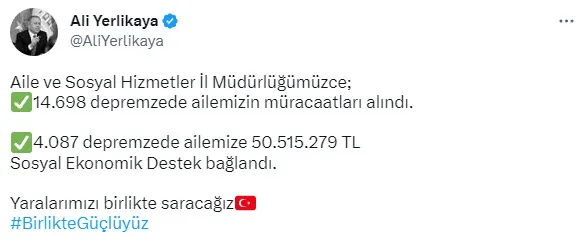 1677501426028.jpg İstanbul Valisi Ali Yerlikaya'dan depremzedelere yardım açıklaması! 25 bin 838 depremzede aileye 57 milyon 623 bin TL destek - 1