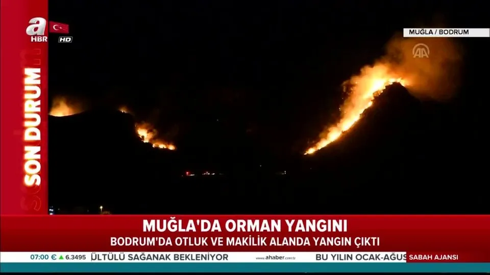 Son Dakika Bodrum Da Korkutan Yangin Ahaber Son Dakika Video Izle