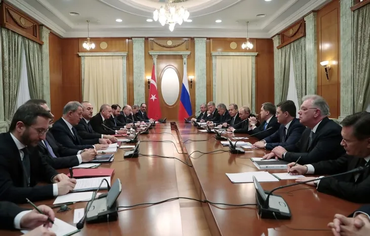 Erdoğan, Putin ve Ruhani zirvesinden kareler