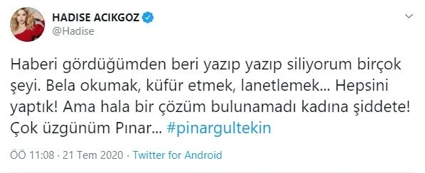 Pınar Gültekin cinayetine ünlü isimlerden tepki yağdı: Sana kıyan cehennemi yaşasın!
