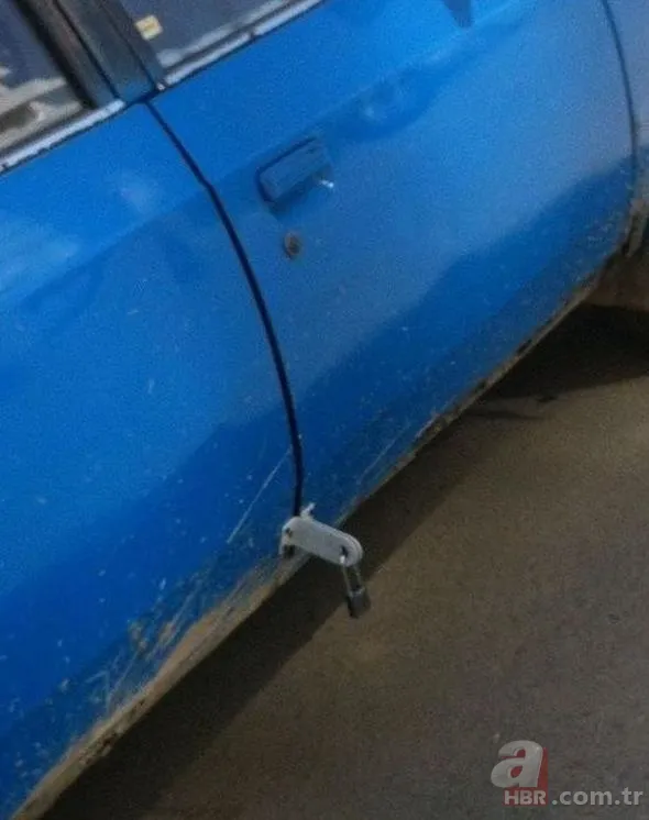 Kaza geçiren araçlarına öyle çözümler buldular ki... 16