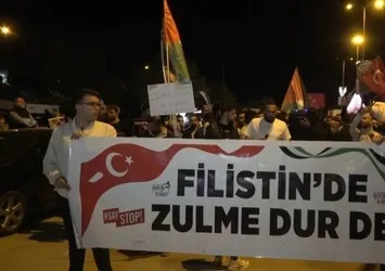 Kilis'te Filistin için dayanışma yürüyüşü