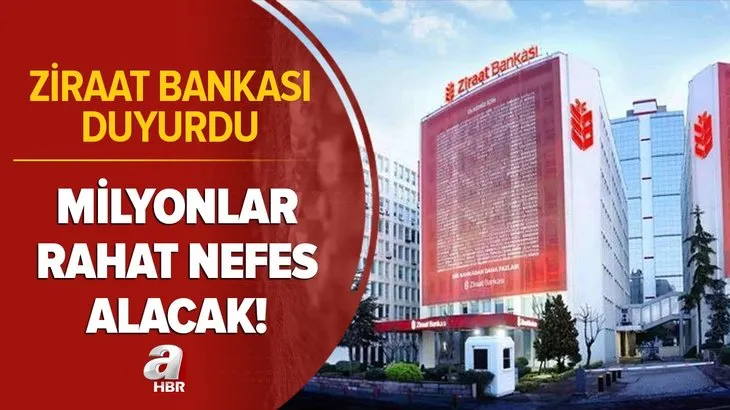 Son dakika: Milyonlar rahat nefes alacak! Ziraat Bankası kampanyayı duyurdu! 100.000 TL, 500.000 TL...