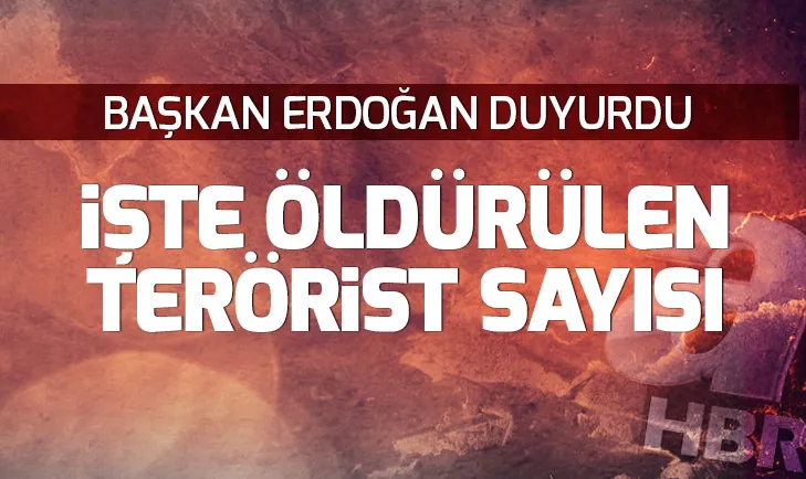 Başkan Erdoğan açıkladı! İşte öldürülen terörist sayısı