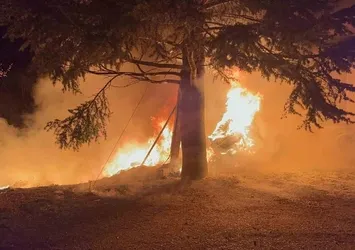 Dinlenme tesisinde korkutan yangın