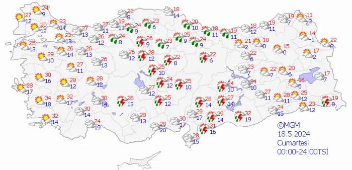 1715961325823.png Meteoroloji'den hafta sonu tahminleri: Sıcaklıklar artacak | İşte 5 günlük hava durumu raporu - 14