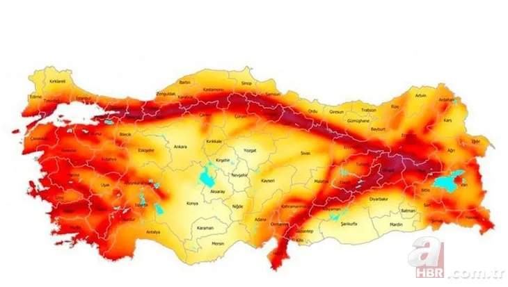 Türkiye yeni deprem haritası! İşte deprem tehlikesinin en düşük ve en yüksek olduğu iller
