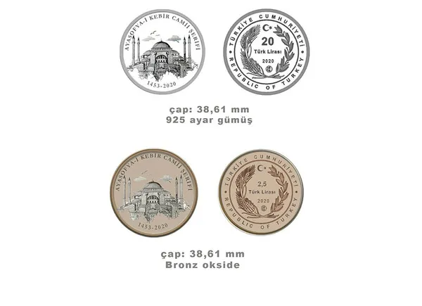 Ayasofya Camii için basılan özel paralara yoğun ilgi | Gümüş hatıra para ve bronz hatıra paraların fiyatı ne kadar? - 2