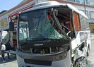 Halk otobüsü yolcu otobüsü ile çarpıştı!