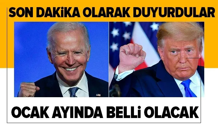 Son dakika: ABD seçimlerinde yeni gelişme: Ocak ayında belli olacak