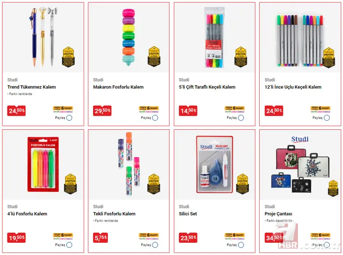 BİM, A101, ŞOK okul kırtasiye ürünleri ne zaman gelecek? BİM ve A101'e kırtasiye malzemeleri geldi mi? Aktüel ürünler... 12