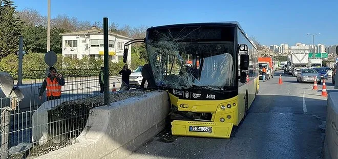 İETT otobüsünden Avcılar’da korkunç kaza! Beton bariyere çarptı