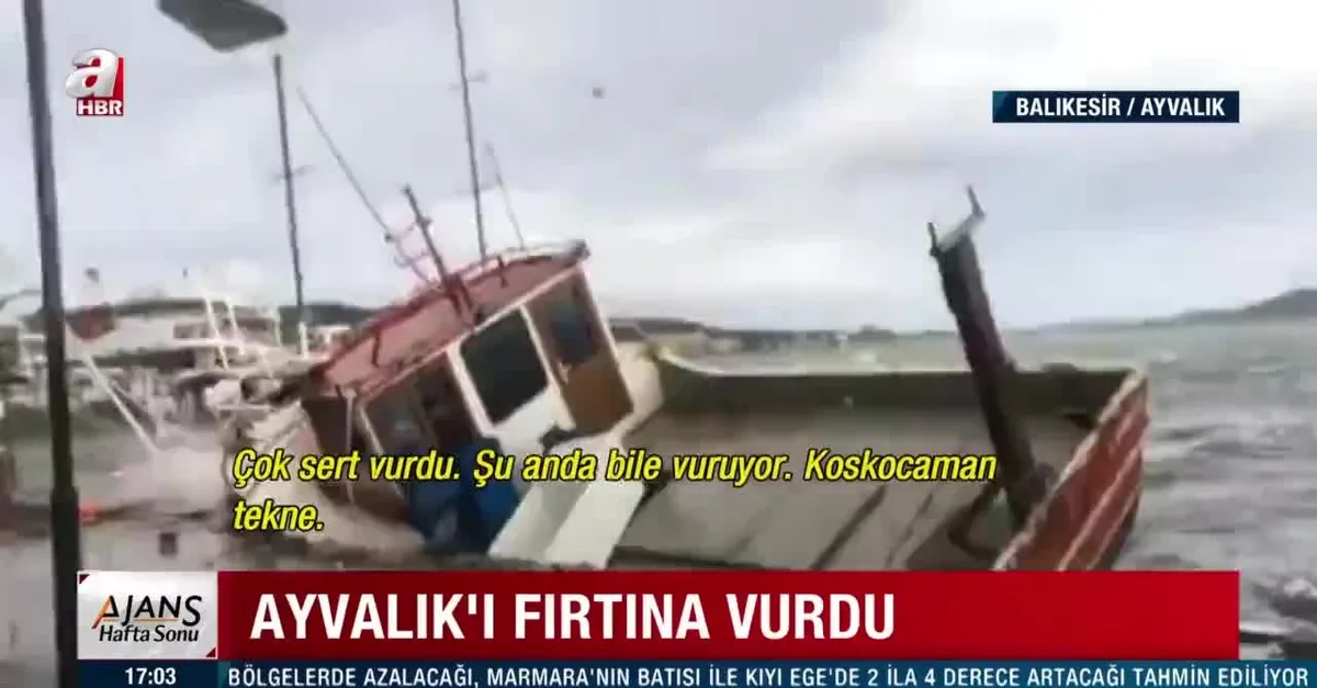 Tekneler battı, birçoğu da parçalandı! Balıkesir'de fırtına etkili oldu