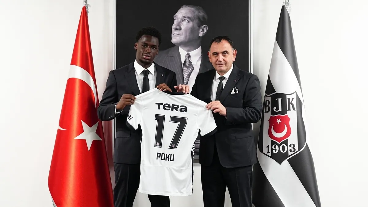 Beşiktaş'ta Ernest Poku imzayı attı: Kartal satın alma opsiyonuyla kiraladı