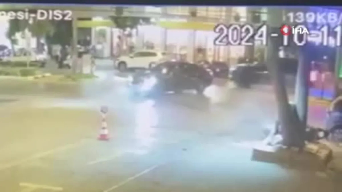 Antalya'da feci kaza kamerada