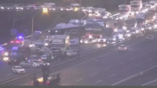 Son dakika: TEM’de feci kaza: 12 araç birbirine girdi!