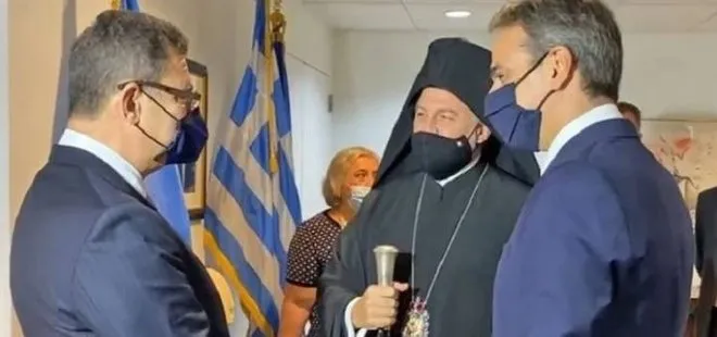 Yunanistan Başbakanı Kiryakos Miçotakis Türkevi açılışına katılan Başpiskopos Elpidoforos ile görüştü